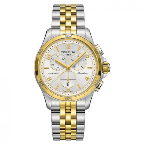 Szwajcarski, sportowy zegarek damski Certina DS First Lady Chronograph C030.217.22.037.00 (C0302172203700)