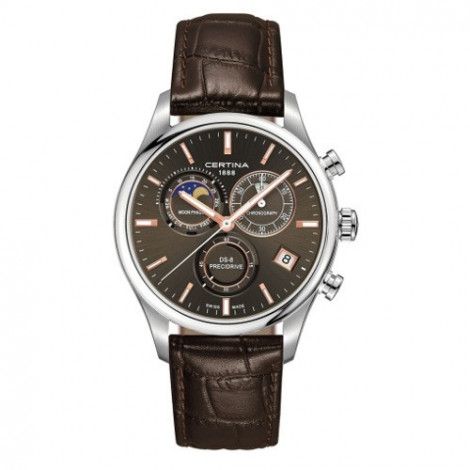 Szwajcarski, sportowy zegarek męski Certina DS-8 Chronograph Moon Phase C033.450.16.081.00 (C0334501608100)