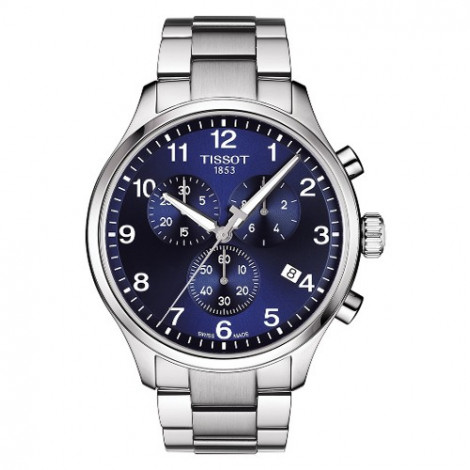 Szwajcarski, sportowy zegarek męski TISSOT CHRONO XL CLASSIC T116.617.11.047.01 (T1166171104701) na bransolecie