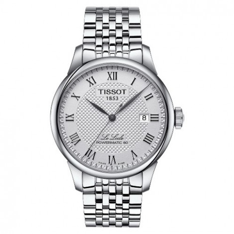 Szwajcarski, elegancki zegarek męski TISSOT Le Locle Powermatic 80 T006.407.11.033.00 (T0064071103300) na bransolecie