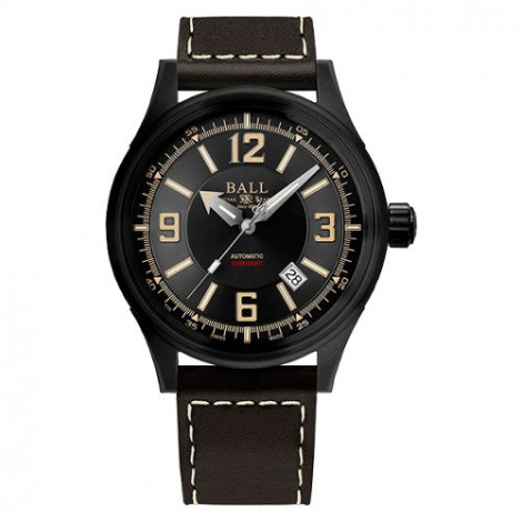 Szwajcarski, klasyczny zegarek męski BALL FIREMAN RACER DLC NM3098C-L1FJ-BKBR (NM3098CL1FJBKBR)