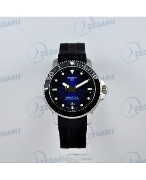 Szwajcarski zegarek męski Tissot Seastar 1000 Powermatic 80 T120.407.17.041.00 (T1204071704100) antyrewersyjny bezel z ceramiki