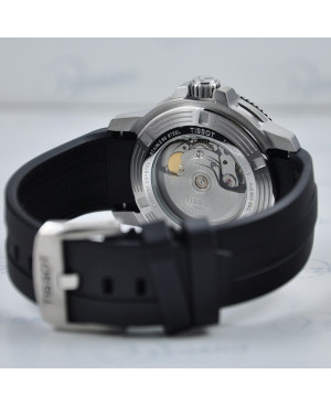 Szwajcarski, sportowy zegarek męski Tissot Seastar 1000 Powermatic 80 T120.407.17.041.00 (T1204071704100) transparentny dekiel