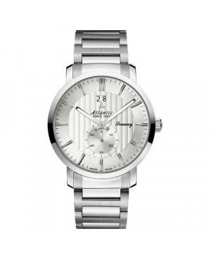 Szwajcarski, klasyczny zegarek męski szwajcarski ATLANTIC Seaway 63365.41.21 (633654121)