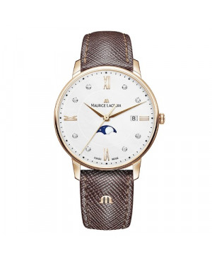 Szwajcarski klasyczny zegarek damski MAURICE LACROIX Eliros Moonphase Ladies EL1096-PVP01-150-1 (EL1096PVP011501)