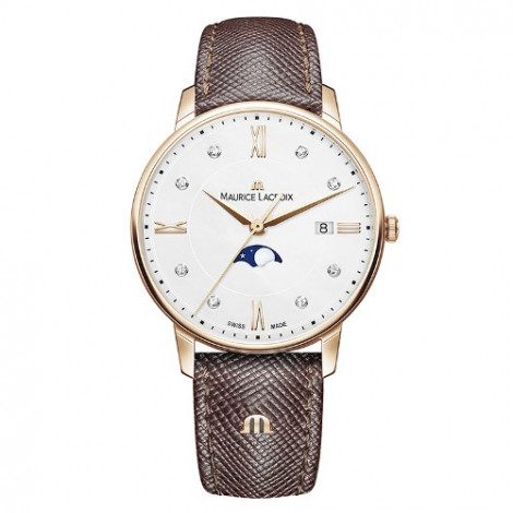 Szwajcarski klasyczny zegarek damski MAURICE LACROIX Eliros Moonphase Ladies EL1096-PVP01-150-1 (EL1096PVP011501)
