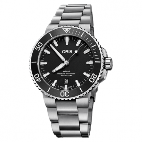 Szwajcarski zegarek męski do nurkowania ORIS Aquis Date 01 733 7730 4124-07 8 24 05 EB
