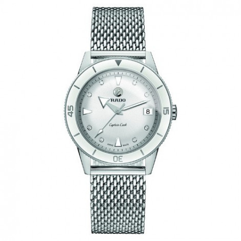 Szwajcarski, elegancki zegarek damski RADO Captain Cook Automatic Diamonds R32500703