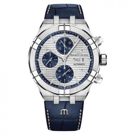 Szwajcarski sportowy zegarek męski MAURICE LACROIX Aikon Automatic Chronograph AI6038-SS001-131-1 (AI6038SS0011311)