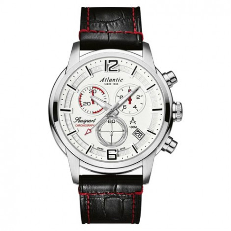 Szwajcarski, sportowy zegarek męski, szwajcarski ATLANTIC Seasport 87461.41.25 (874614125)