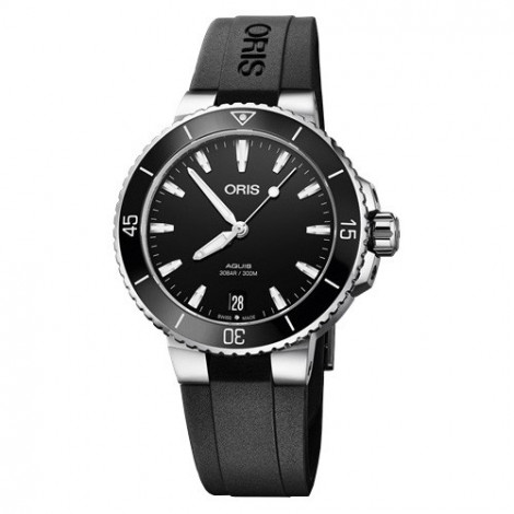 Szwajcarski zegarek damski do nurkowania ORIS Aquis Date 01 733 7731 4154 07 4 18 64FC