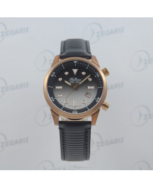 Polski zegarek męski do nurkowania BALTICUS Grey Seal Brąz