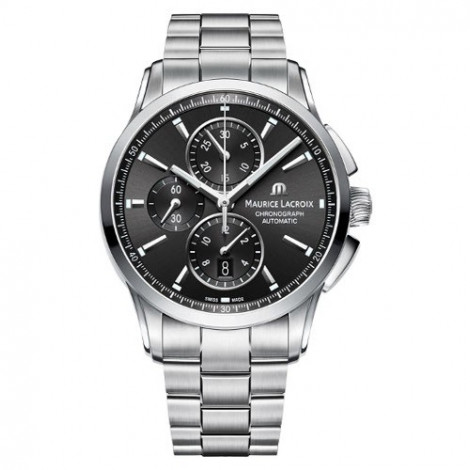 Szwajcarski sportowy zegarek męski MAURICE LACROIX Pontos Chronograph PT6388-SS002-330-1(PT6388SS0023301)