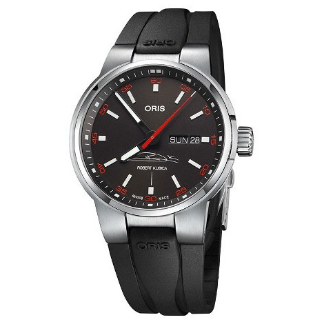 Szwajcarski, sportowy zegarek męski ORIS Williams Day Date Robert Kubica Limited Edition