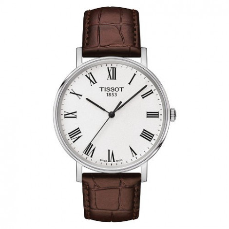 Szwajcarski, klasyczny zegarek męski TISSOT EVERYTIME MEDIUM T109.410.16.033.00 (T1094101603300) na pasku z cyframi