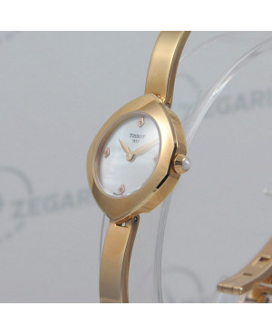 Damski szwajcarski, elegancki zegarek TISSOT FEMINI-T T113.109.33.116.00 (T1131093311600) z szafirowym szkłem