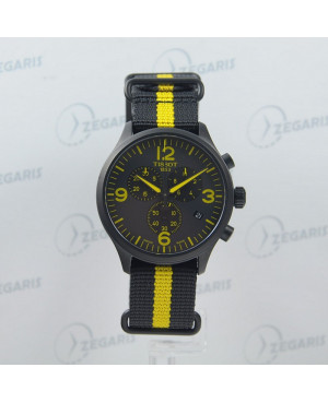 Szwajcarski, sportowy zegarek męski Tissot T116.617.37.057.00 (T1166173705700) mechanizm kwarcowy ze stoperem z chronografem
