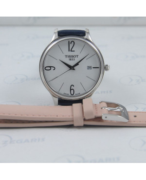 Szwajcarski zegarek damski TISSOT BELLA ORA ROUND STRAP SET T103.210.16.017.00 Zegaris Rzeszów z dodatkowym paskiem w komplecie