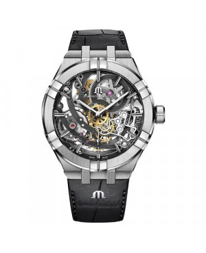Szwajcarski klasyczny zegarek męski MAURICE LACROIX Aikon Automatic Skeleton AI6028-SS001-030-1 (AI6028SS0010301)