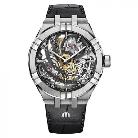 Szwajcarski klasyczny zegarek męski MAURICE LACROIX Aikon Automatic Skeleton AI6028-SS001-030-1 (AI6028SS0010301)