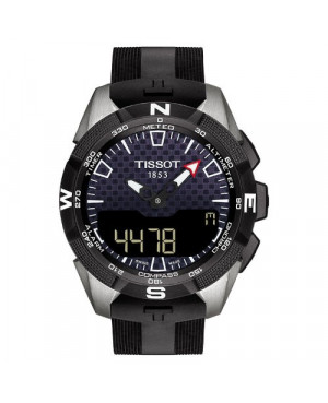 Szwajcarski, sportowy zegarek męski Tissot T-TOUCH EXPERT SOLAR II T110.420.47.051.01 (T1104204705101) na pasku tytanowy
