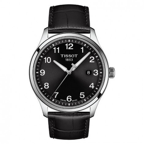 Szwajcarski, klasyczny zegarek męski Tissot GENT XL CLASSIC T116.410.16.057.00 (T1164101605700) na pasku z cyframi