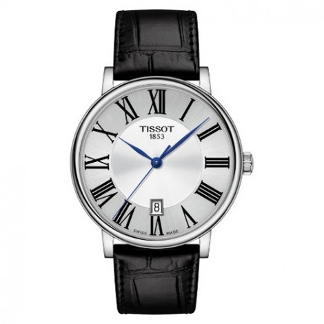 Szwajcarski, elegancki zegarek męski Tissot Carson Premium T122.410.16.033.00 (T1224101603300) na pasku klasyczny