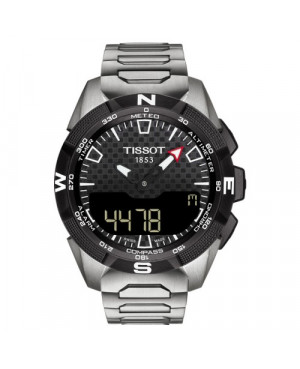 Szwajcarski, sportowy zegarek męski Tissot T-Touch Expert Solar II T110.420.44.051.00 (T1104204405100) na bransolecie tytanowy