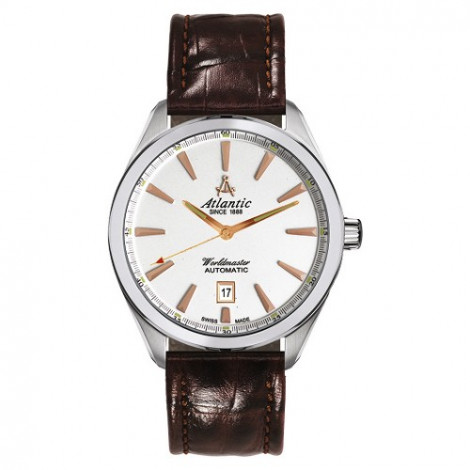 Klasyczny Szwajcarski zegarek męski Atlantic Worldmaster 53750.41.21R (537504121R)