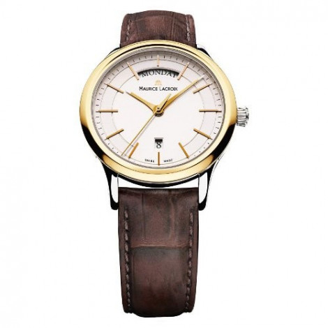 Szwajcarski klasyczny zegarek męski MAURICE LACROIX Les Classiques Date LC1007-PVY11-130 ( LC1007PVY11130).