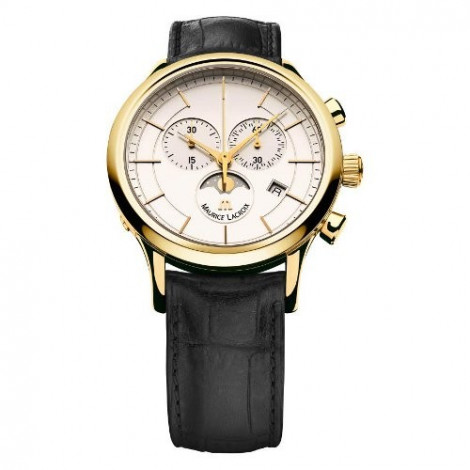 Szwajcarski klasyczny zegarek męski MAURICE LACROIX Les Classiques Chronographe Phases De Lune LC1148-PVY01-130 (LC1148PVY01130)