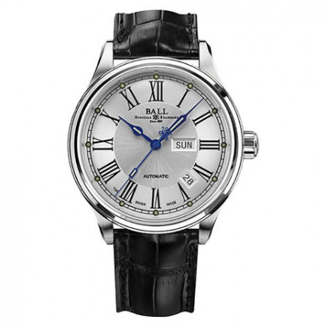 Szwajcarski, klasyczny zegarek męski BALL TRAINMASTER ROMAN NM1058D-L4J-WH (NM1058DL4JWH)