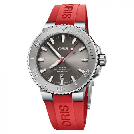 Szwajcarski zegarek męski do nurkowania ORIS Aquis Date Relief 01 733 7730 4153-07 4 24 66 EB