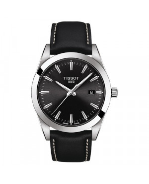 Szwajcarski, klasyczny zegarek męski Tissot Gentelman T127.410.16.051.00 (T1274101605100) na pasku