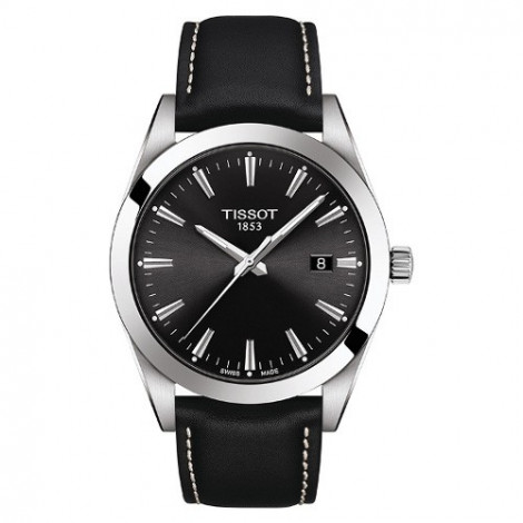 Szwajcarski, klasyczny zegarek męski Tissot Gentelman T127.410.16.051.00 (T1274101605100) na pasku
