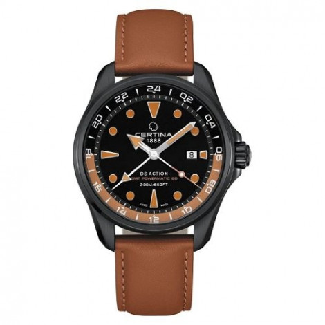 Szwajcarski, sportowy zegarek męski CERTINA DS Action GMT Powermatic 80 C032.429.36.051.00 (C0324293605100)