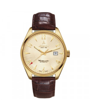Klasyczny zegarek męski Atlantic Worldmaster Art Deco 51751.41.25S (517514125S)