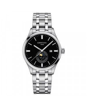 Szwajcarski, klasyczny zegarek męski CERTINA DS 8 Moon Phase C033.457.11.051.00 (C0334571105100)