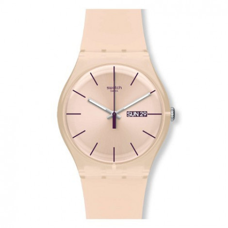 Szwajcarski, modowy zegarek damski SWATCH Originals New Gent SUOT700 ROSE REBEL