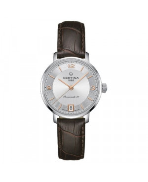 Szwajcarski, elegancki zegarek damski CERTINA DS Caimano Lady Powermatic 80 C035.207.16.037.01 (C0352071603701)