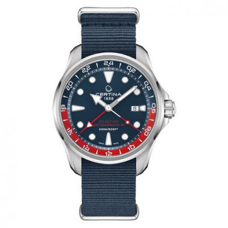 Szwajcarski, sportowy zegarek męski CERTINA DS Action GMT Powermatic 80 C032.429.18.041.00 (C0324291804100)
