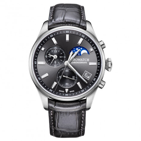 Szwajcarski, sportowy zegarek męski Aerowatch Les Grandes Classiques Moon Phase 78990 AA01 (78990AA01)