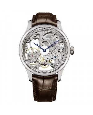 Szwajcarski, klasyczny zegarek męski Aerowatch Renaissance Skeleton Classic 57981 AA01 (57981AA01)