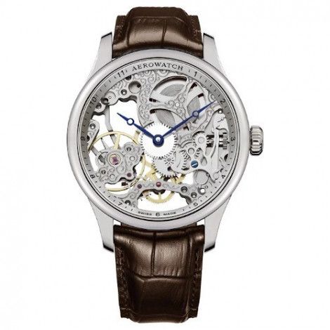 Szwajcarski, klasyczny zegarek męski Aerowatch Renaissance Skeleton Classic 57981 AA01 (57981AA01)