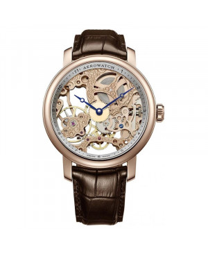 Szwajcarski, klasyczny zegarek męski Aerowatch Renaissance Skeleton Classic 57931 R001 (57931R001)