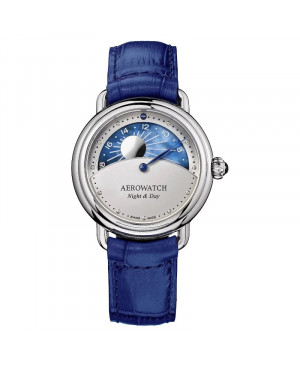 Szwajcarski, klasyczny zegarek damski AEROWATCH 1942 NIGHT & DAY 44960 AA10 (44960AA10)