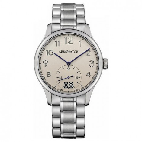 Szwajcarski, klasyczny zegarek męski Aerowatch Renaissance Big Date 39982 AA10 M (39982AA10M)