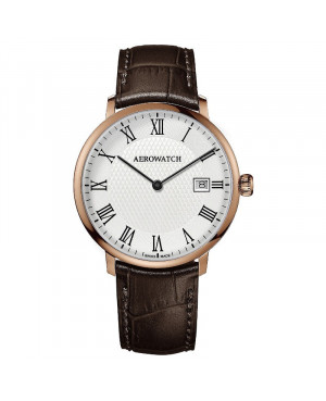 Szwajcarski, klasyczny zegarek męski Aerowatch Heritage Slim Quartz 21976 RO07 (21976RO07)