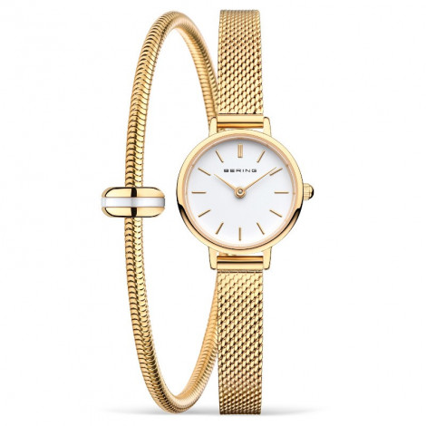 Biżuteryjny, zegarek damski BERING Classic Collection 11022-334-SET (11022334SET) w zestawie z bransoletką