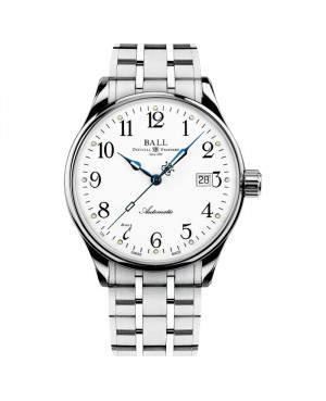 Szwajcarski, klasyczny zegarek męski BALL Trainmaster Standard Time 135 Anniversary NM3288D-SJ-WH (NM3288DSJWH)